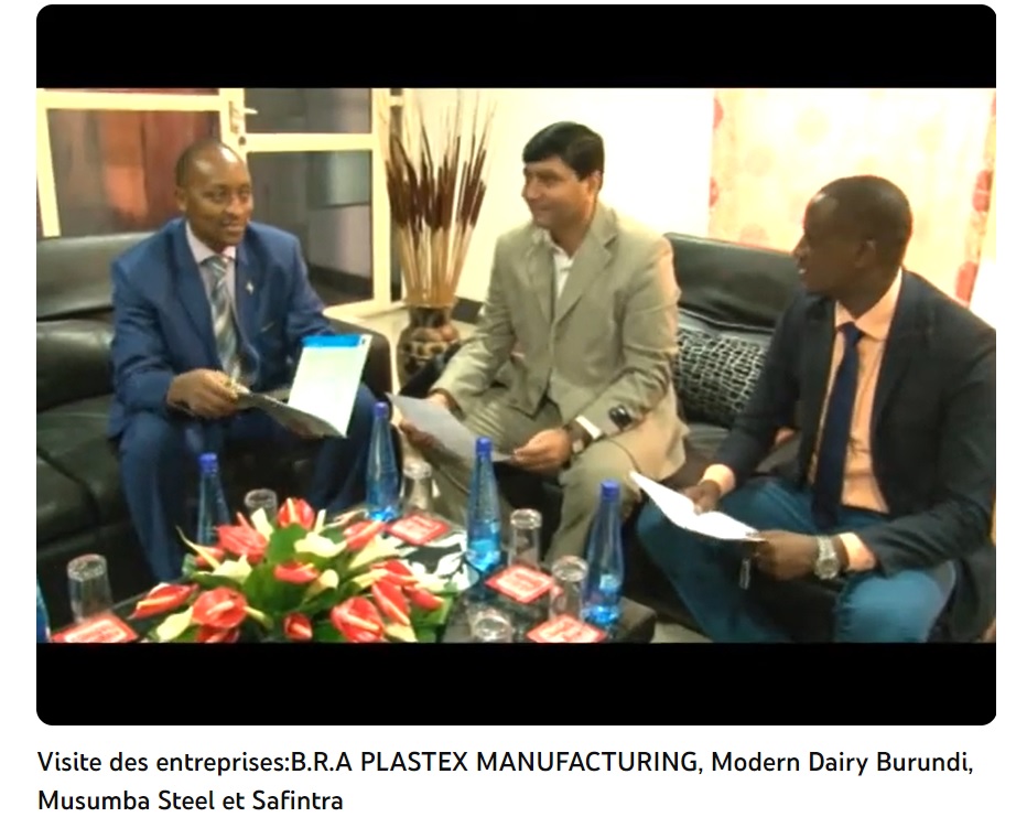 Visite des entreprises:B.R.A PLASTEX MANUFACTURING, Modern Dairy Burundi, Musumba Steel et Safintra