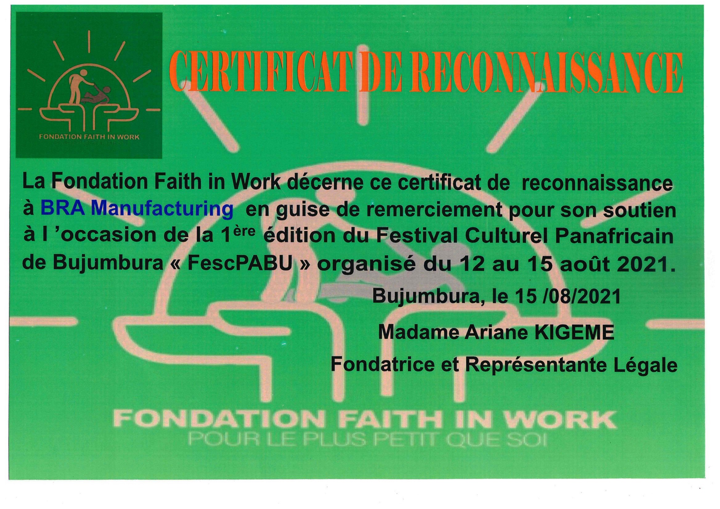 CERTIFICAT 4